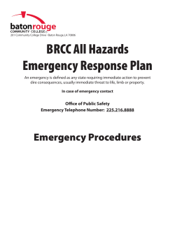 BRCC All Hazards Emergency Response Plan