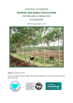 strategy to address migrant and mobile populations for malaria