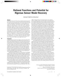 Rational Functions and Potential for Rigorous Sensor Model