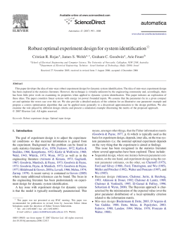 Robust optimal experiment design for system identification