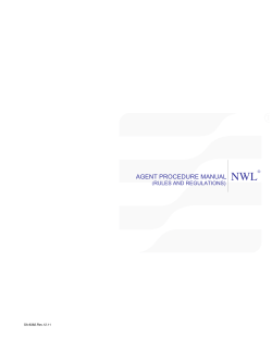 agent procedure manual - National Western Life