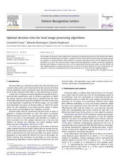 Optimal decision trees for local image processing