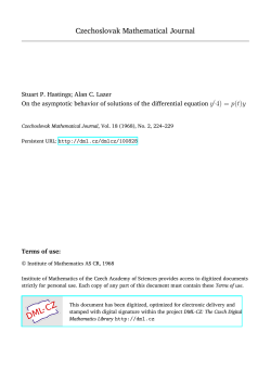 On the asymptotic behavior of solutions of the differential equation