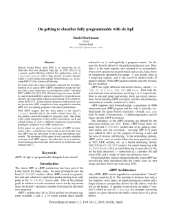On getting tc classifier fully programmable with cls bpf.