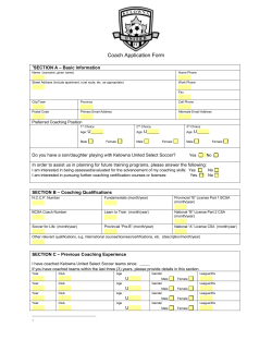 Kanata Soccer Coach Application