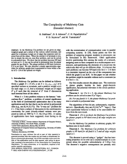 The Complexity of Multiway Cuts