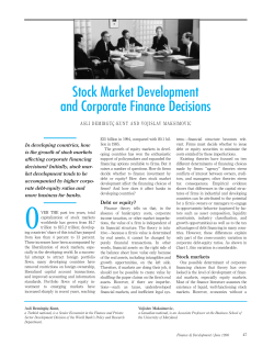 Stock Market Development and Corporate Finance Decisions