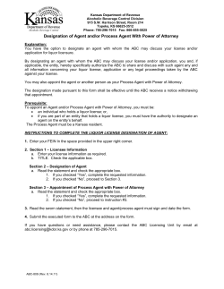 ABC-808 Designation of Agent and/or Process Agent with Power of