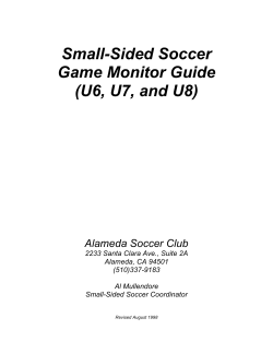 Small-Sided Soccer Game Monitor Guide (U6, U7