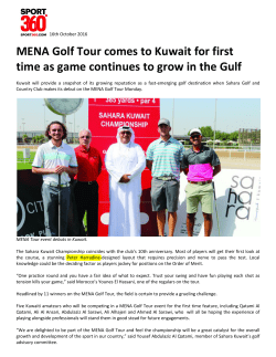 MENA Golf Tour comes to Kuwait for first time as game continues to