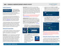 qrg &ndash; console 8 import/export update utility