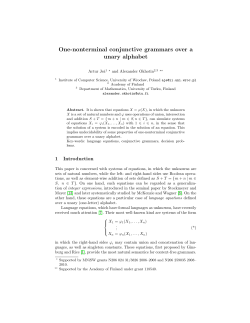 One-nonterminal conjunctive grammars over a unary