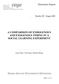 A comparison of endogenous and exogenous