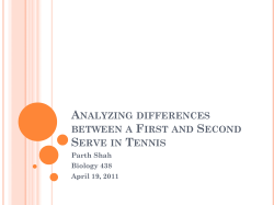 Analyzing differences between a First and Second Serve in Tennis