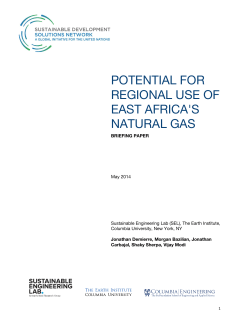 potential for regional use of east africa`s natural gas