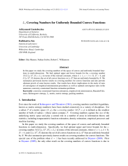 L1 Covering Numbers for Uniformly Bounded Convex Functions