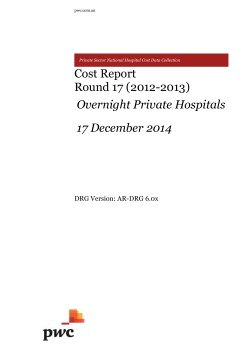 PwC Report - Independent Hospital Pricing Authority
