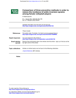 among female volleyball players reduce the incidence of ankle