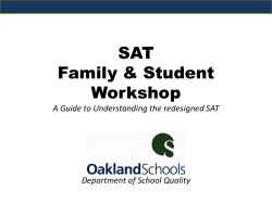 SAT Family Student Presentation