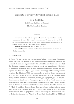 Nuclearity of certain vector