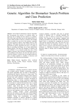 Genetic Algorithm for Biomarker Search Problem and