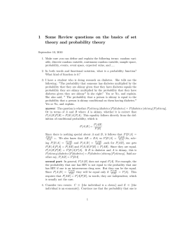 Set theory and the basics of probability theory