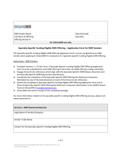 Specialty-Specific Certified EMR Offering Application Form v1.0