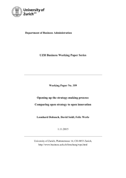 Comparing open strategy to open innovation - of /repec