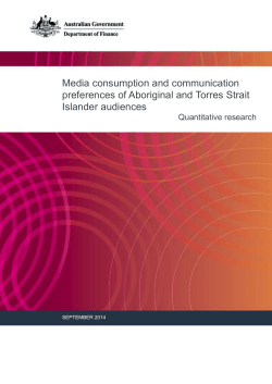 Media consumption and communication preferences of Aboriginal