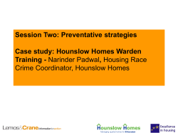 Session Two: Preventative strategies Case study: Hounslow Homes