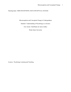 Misconceptions and Conceptual Change in