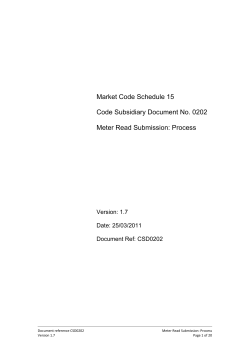 3. Meter Read Submission