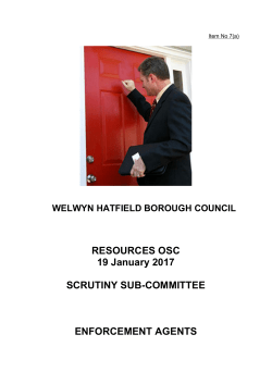 Enforcement Agents - Welwyn Hatfield Borough Council