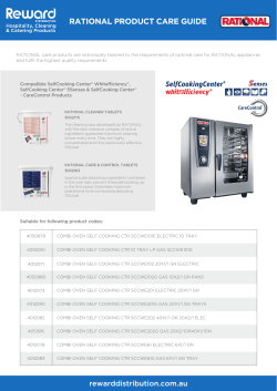 RATIONAL PRODUCT CARE GUIDE