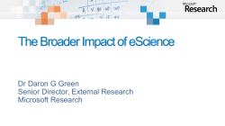 The Broader Impact of eScience
