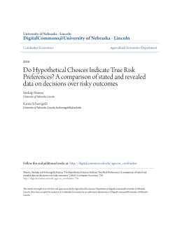 Do Hypothetical Choices Indicate True Risk Preferences? A