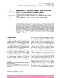 Asset divestment as a response to media attacks
