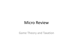 Micro Review- Game Theory