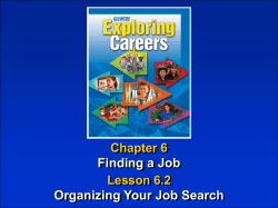 Organizing Your Job Search Why It`s Important