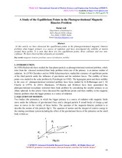 A Study of the Equilibrium Points in the