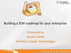 Building a SOA roadmap for your enterprise - ipma