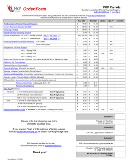 Order Form - Parents, vous comptez