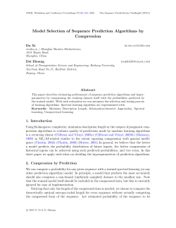 Model Selection of Sequence Prediction Algorithms by Compression