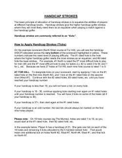 How to Apply Handicap Strokes