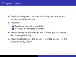 Prospect theory