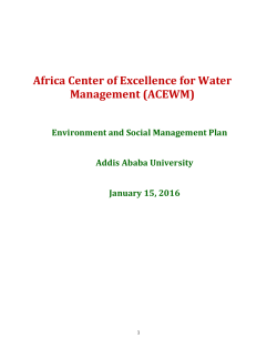 Ethiopia- Africa Center of Excellence for Water Management (ACEWM)