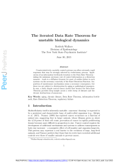 The iterated Data Rate Theorem for unstable biological