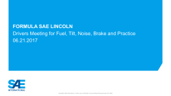 Presentation title in SAE Blue, Arial Bold 21pt on