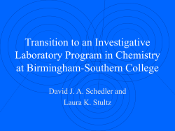 Discovery Based Learning Using NMR Spectroscopy