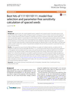 Best hits of 11110110111: model-free selection and parameter